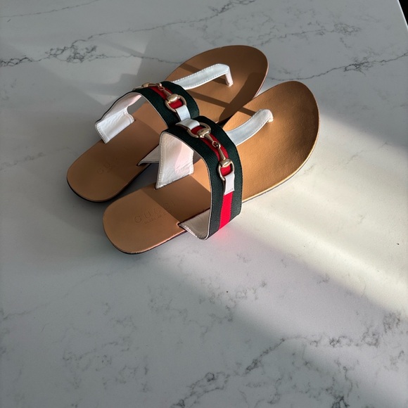 Gucci Shoes - Gucci Women's Sandals with Red and Green Accents
